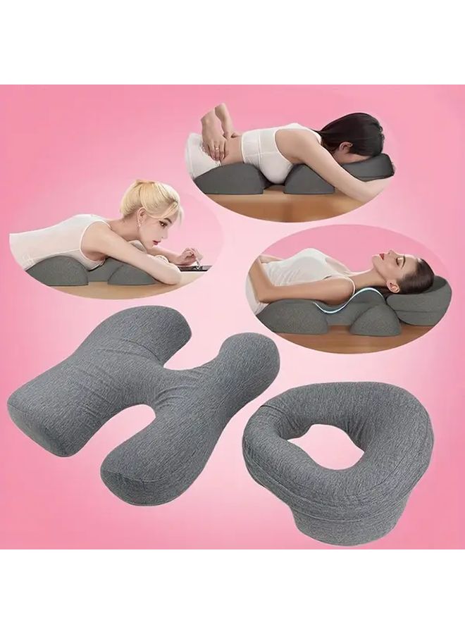 Light Gray Beauty T Shaped Chest Pillow Massage Cushion For Relaxation And Spa - Image 1